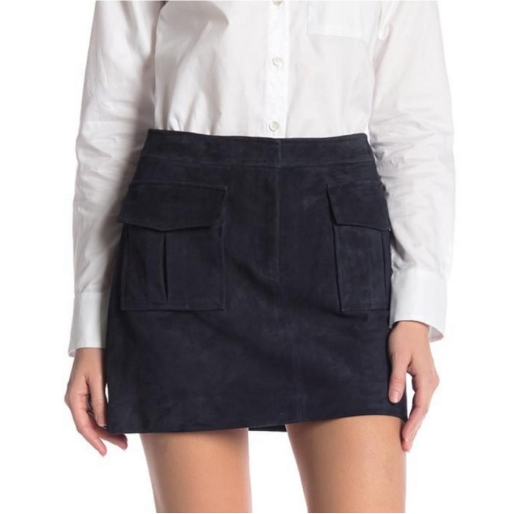 Theory Lupah Maynird Suede Mini Skirt size 2